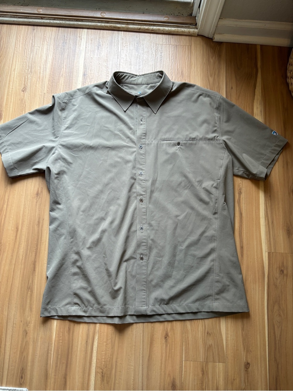 Kuhl Renegade Tufflex Mens Lightweight Short Sleeve Button Down 2XL Tan